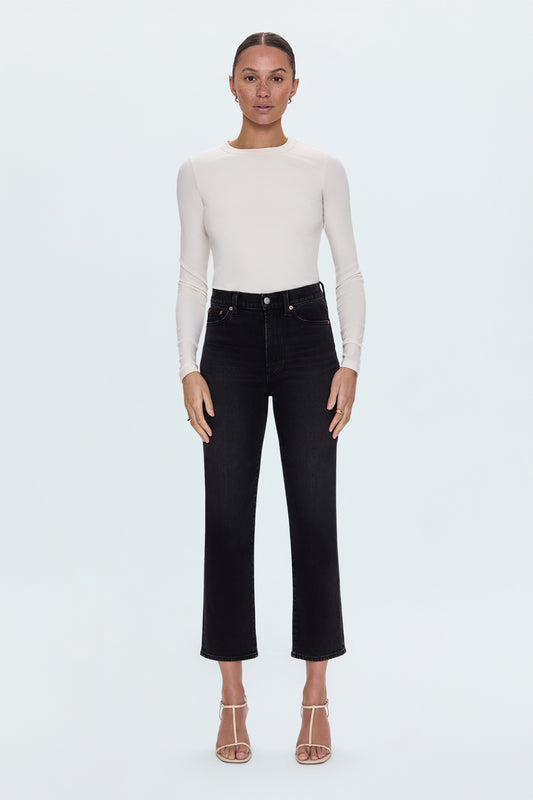 Charlie High Rise Classic Straight Jean - Dark Midnight