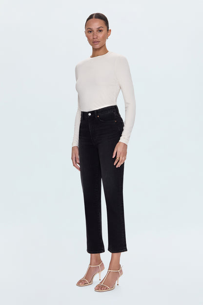Charlie High Rise Classic Straight Jean - Dark Midnight