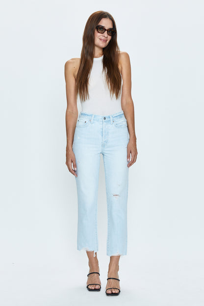 Charlie High Rise Straight Jean - Destination Distress