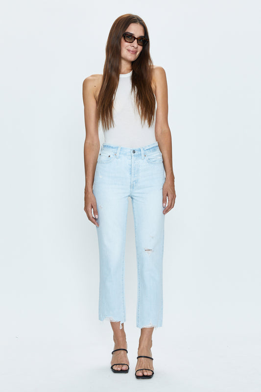 Charlie High Rise Straight Jean - Destination Distress