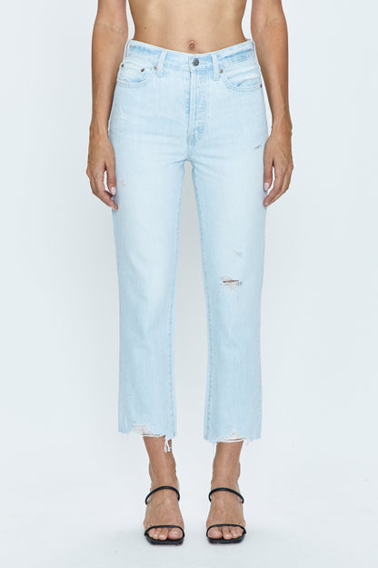 Charlie High Rise Straight Jean - Destination Distress