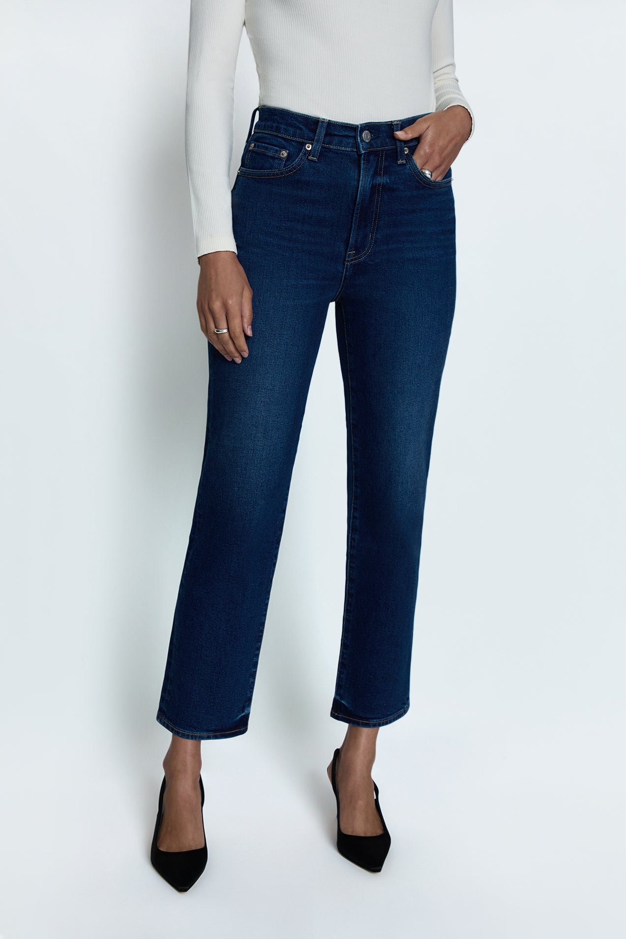 Charlie High Rise Straight Jean - Gala