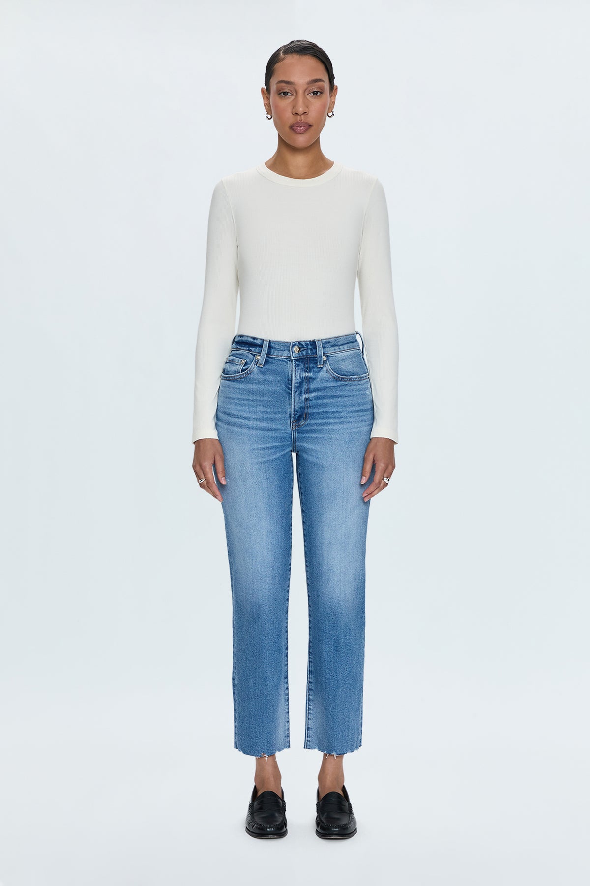 Charlie High Rise Classic Straight Jean Rhythm Vintage
