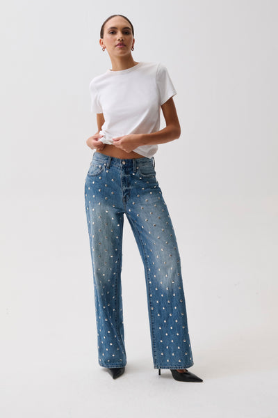 00s RICO hem zip flared denim Y2K カットオフ Hendrix High Rise Baggy Jean- Charmed – Pistola Denim