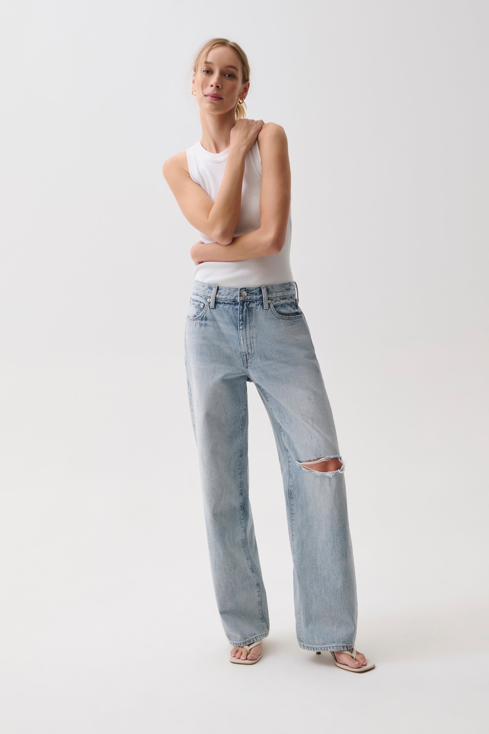 Hendrix High Rise Baggy - Revel Distressed – Pistola Denim