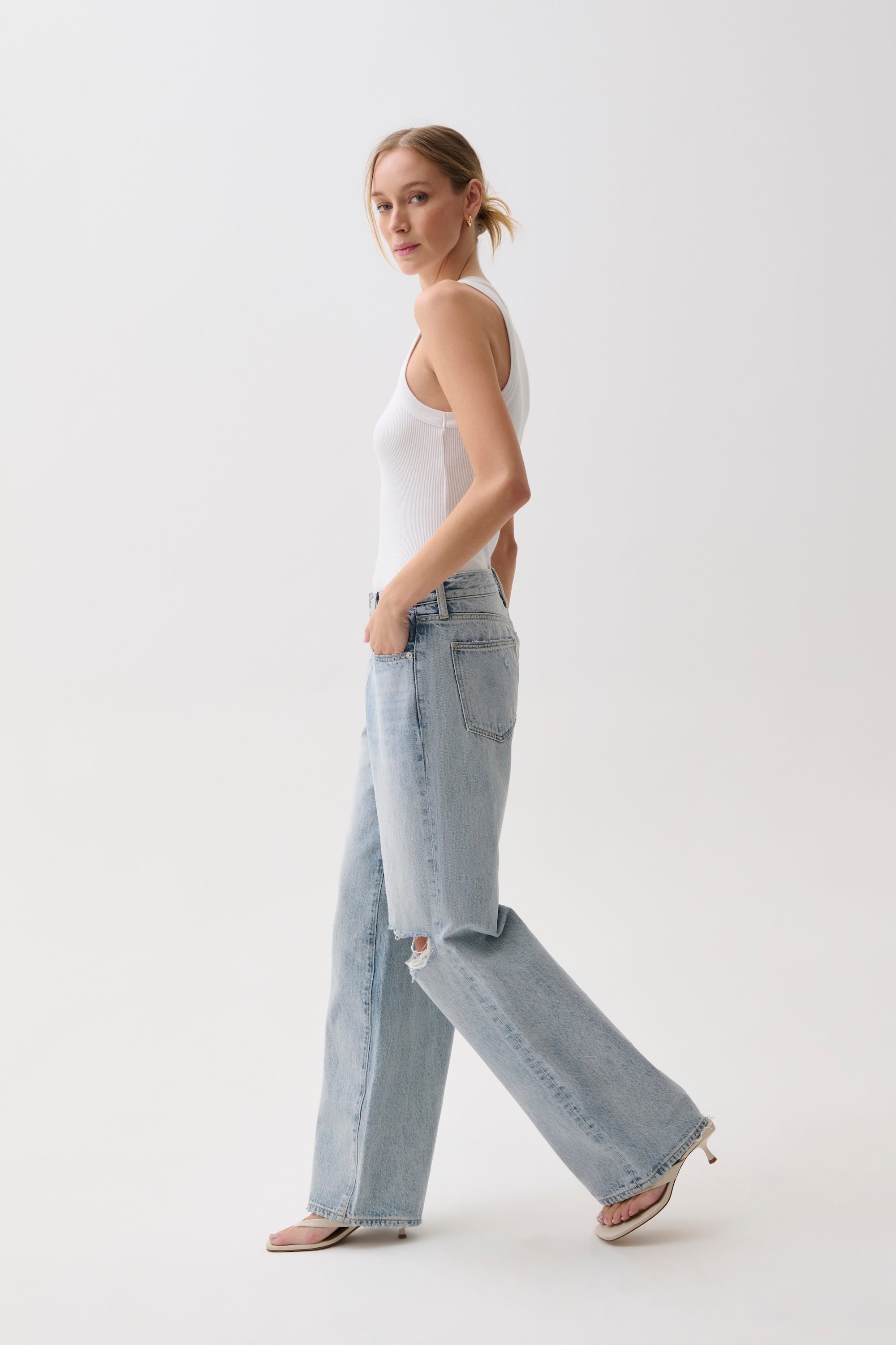 Hendrix High Rise Baggy - Revel Distressed – Pistola Denim