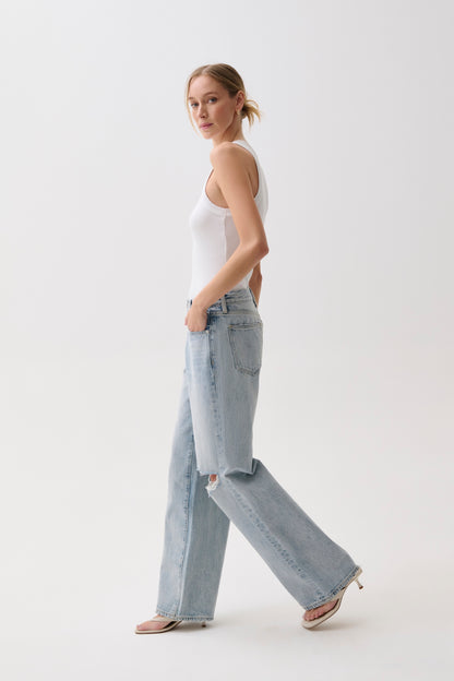 Hendrix High Rise Baggy - Revel Distressed
