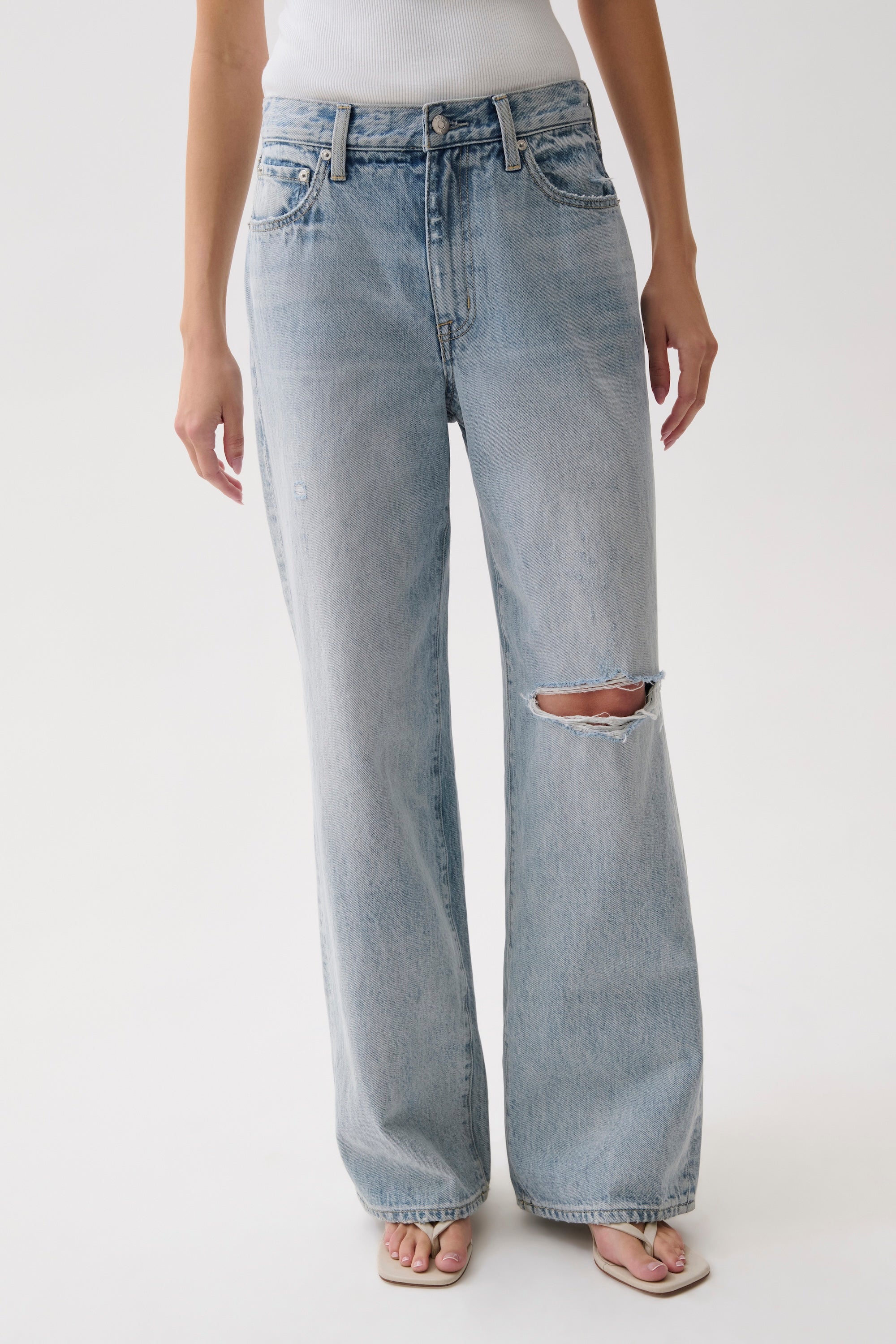 Hendrix High Rise Baggy - Revel Distressed – Pistola Denim