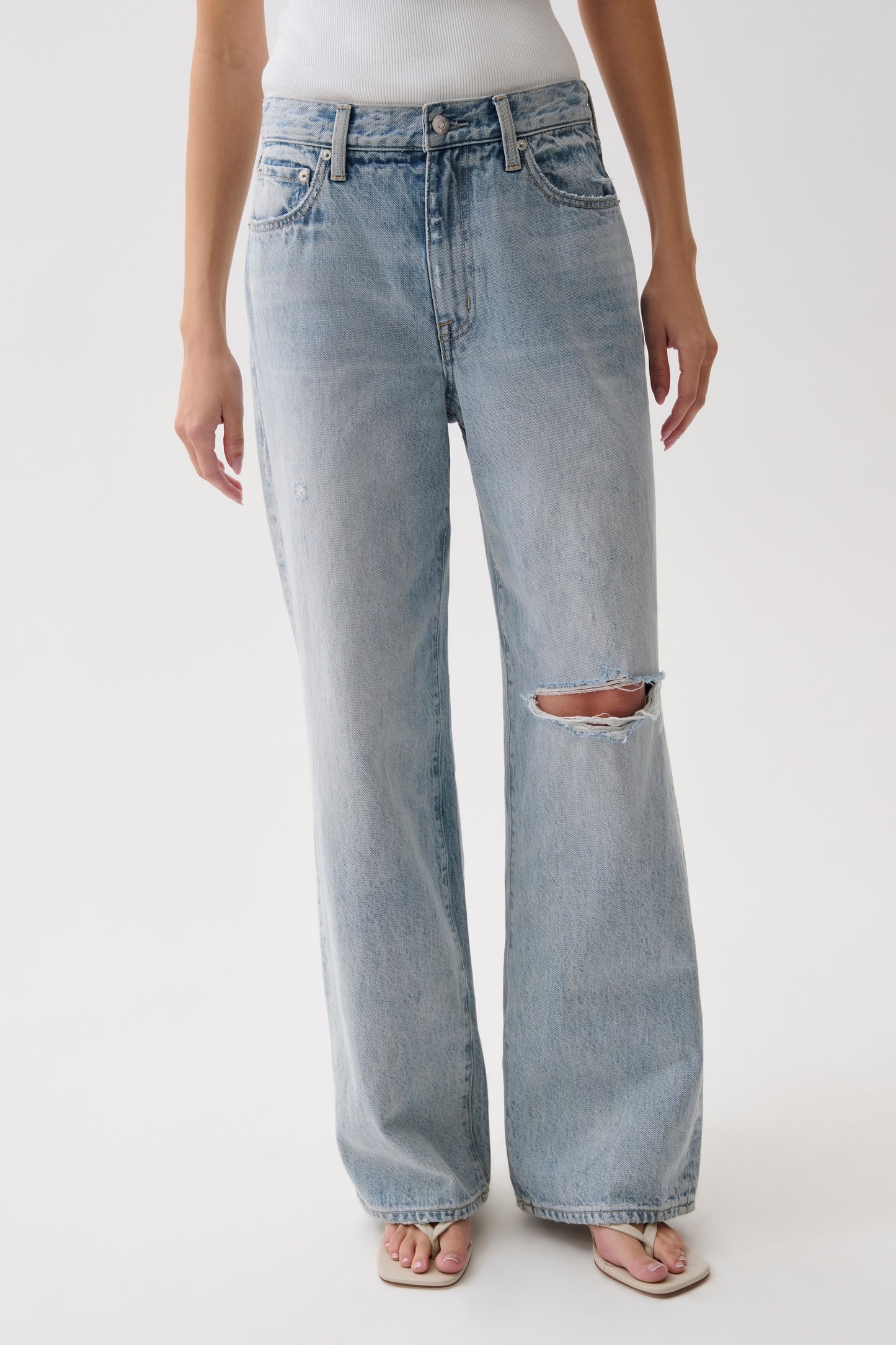Hendrix High Rise Baggy - Revel Distressed