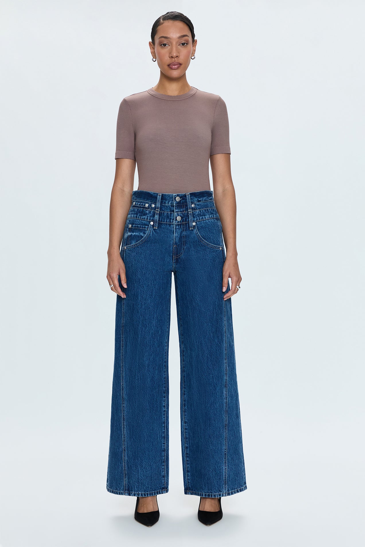 Caleb High Rise Stacked Waist Jean - Reflection