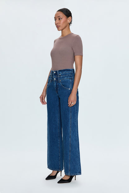 Caleb High Rise Stacked Waist Jean - Reflection