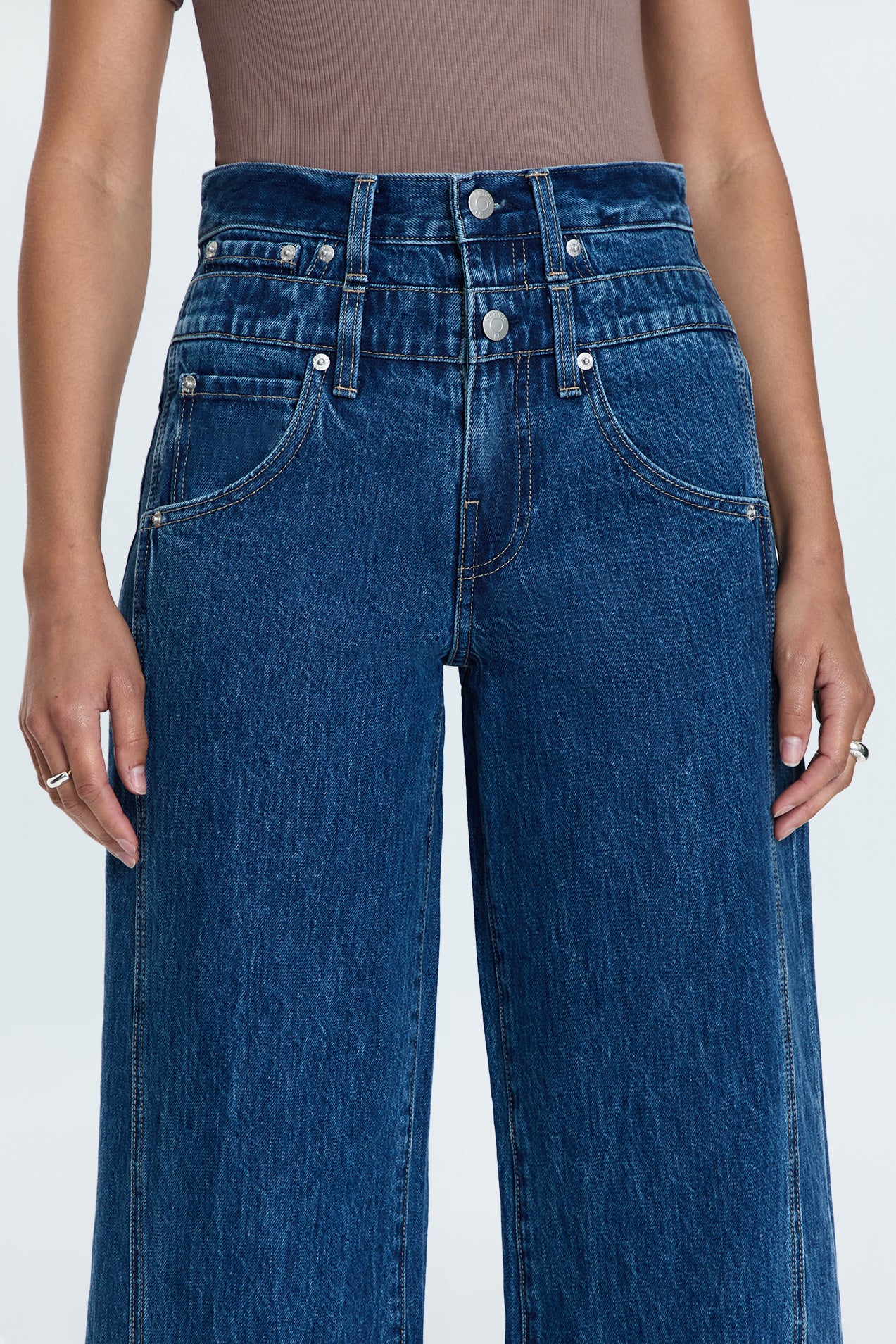 Caleb High Rise Stacked Waist Jean - Reflection