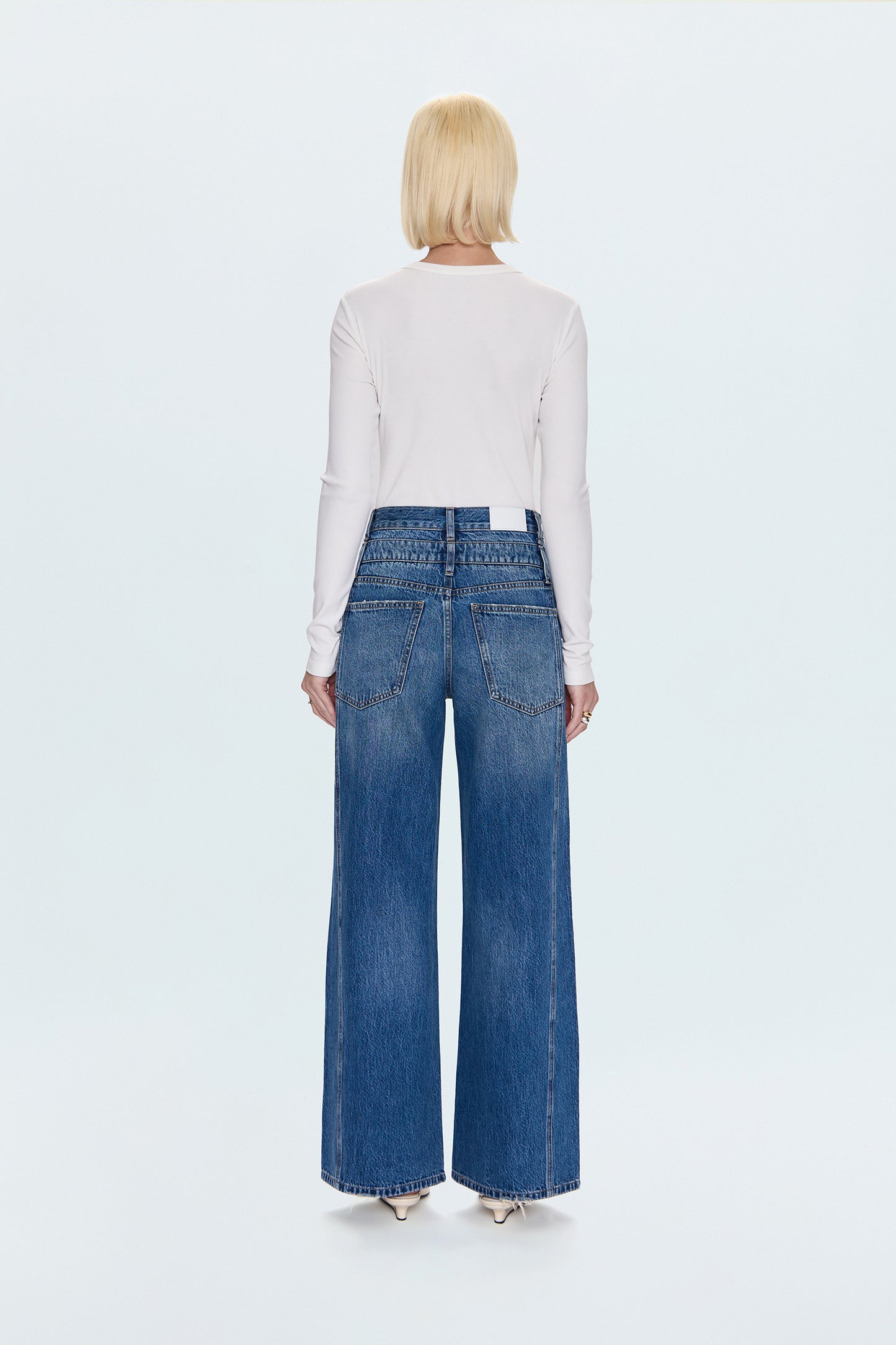 Caleb High Rise Stacked Waist Jean - Echo