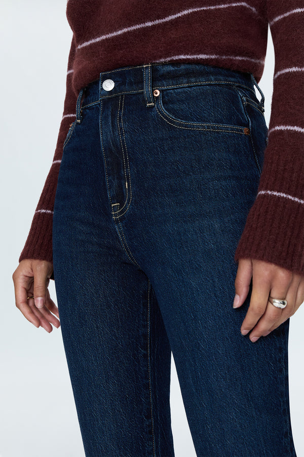 Bri High Rise Slim Straight Jean - Focus