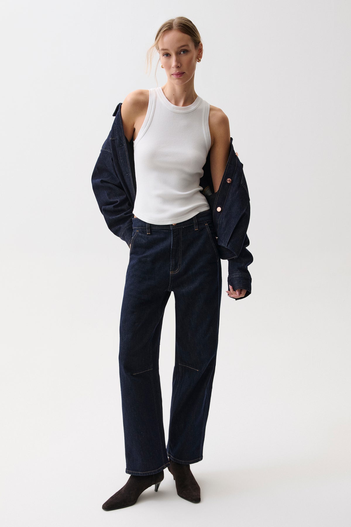 Beau Seamed Crescent Jean - Nightfall