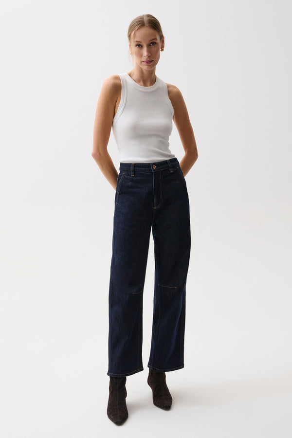 Beau Seamed Crescent Jean - Nightfall