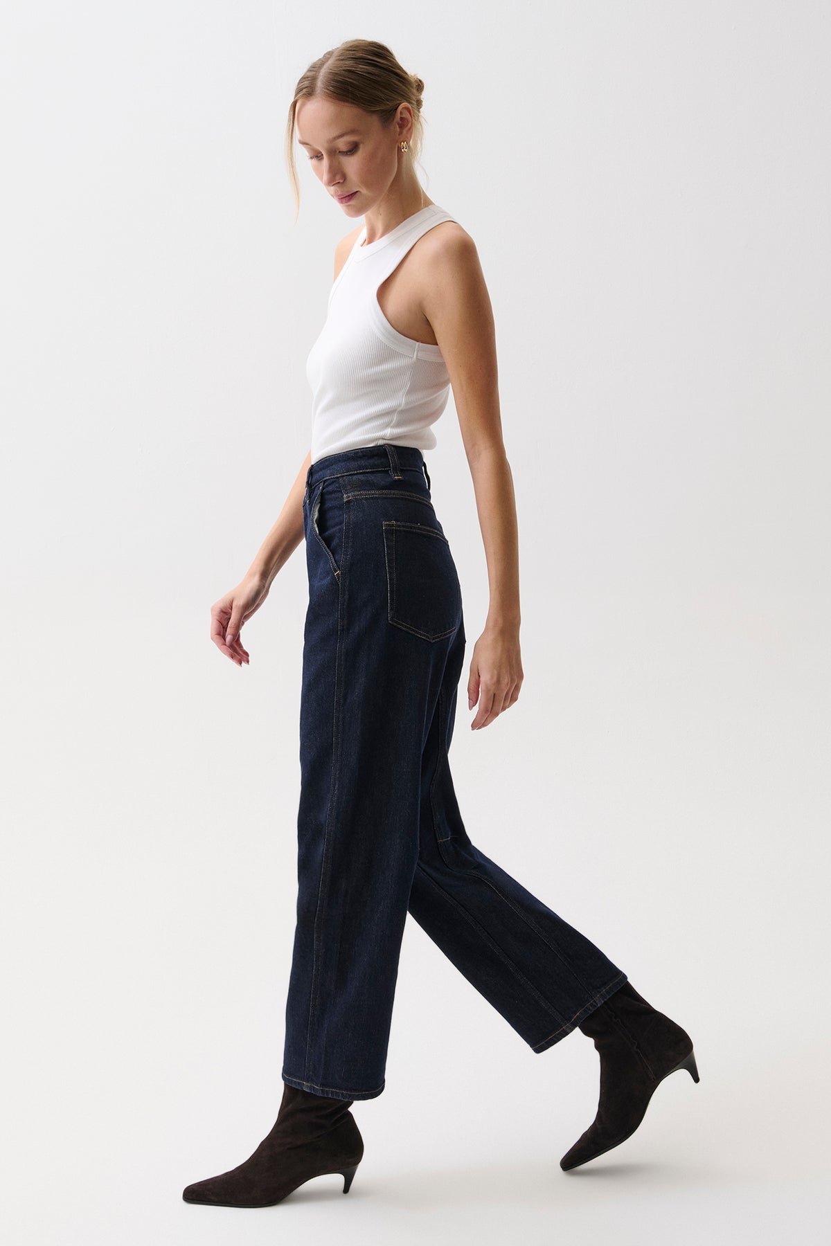 Beau Seamed Crescent Jean - Nightfall