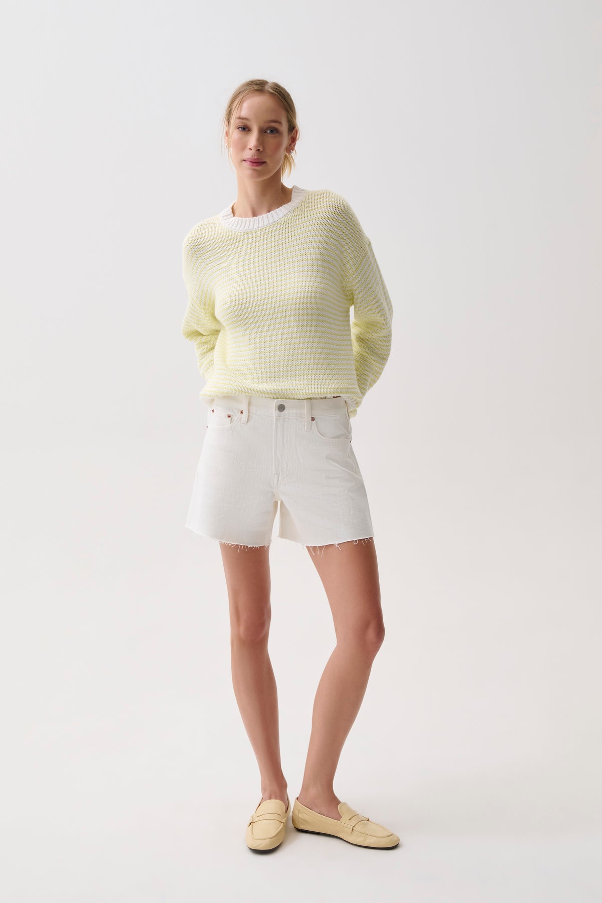 Kennedy Mid Rise Short Antique White