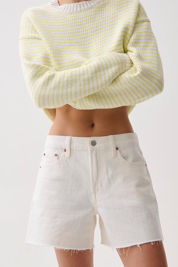 Kennedy Mid Rise Short - Antique White