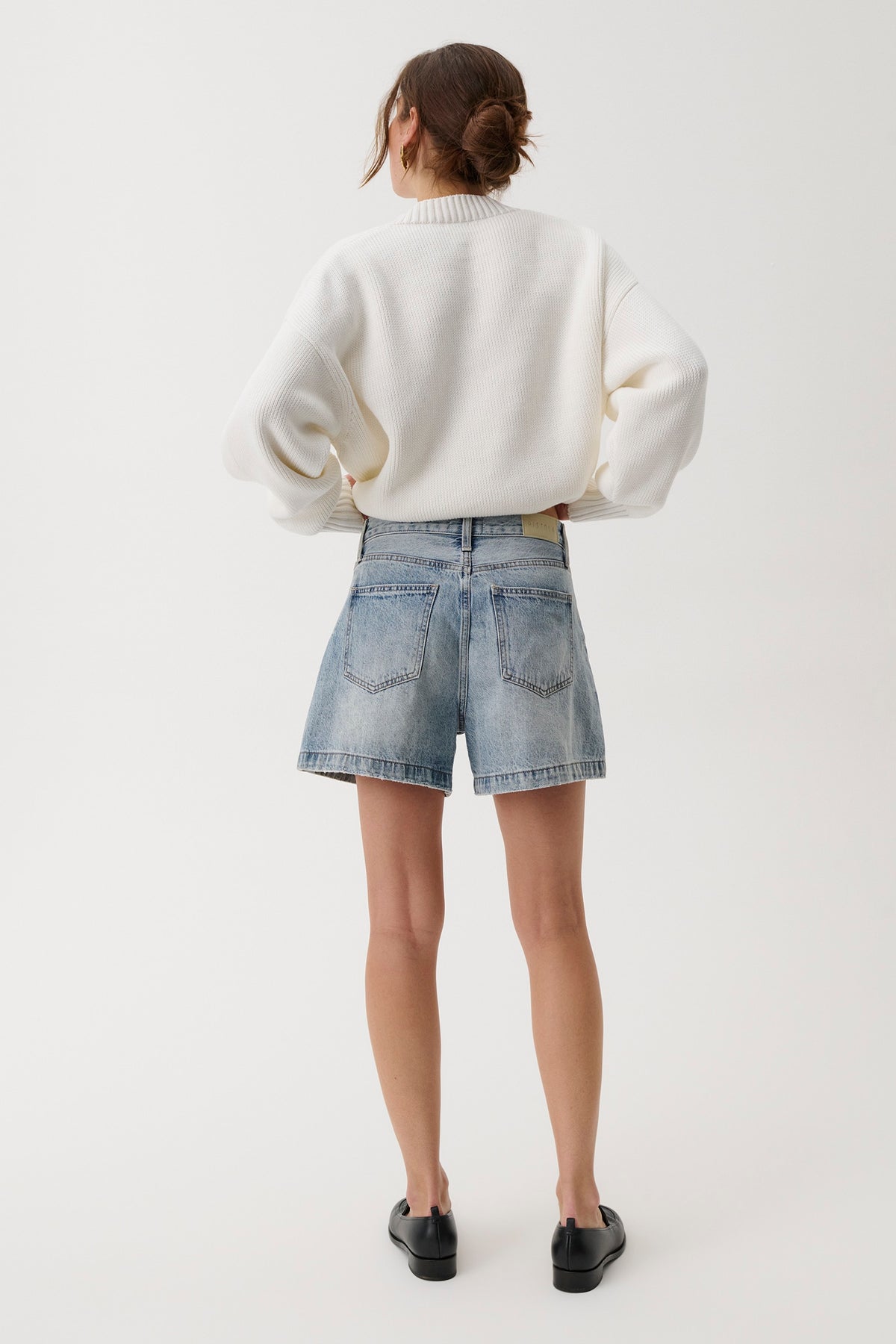 Saige High Rise A-Line Short - French Riviera