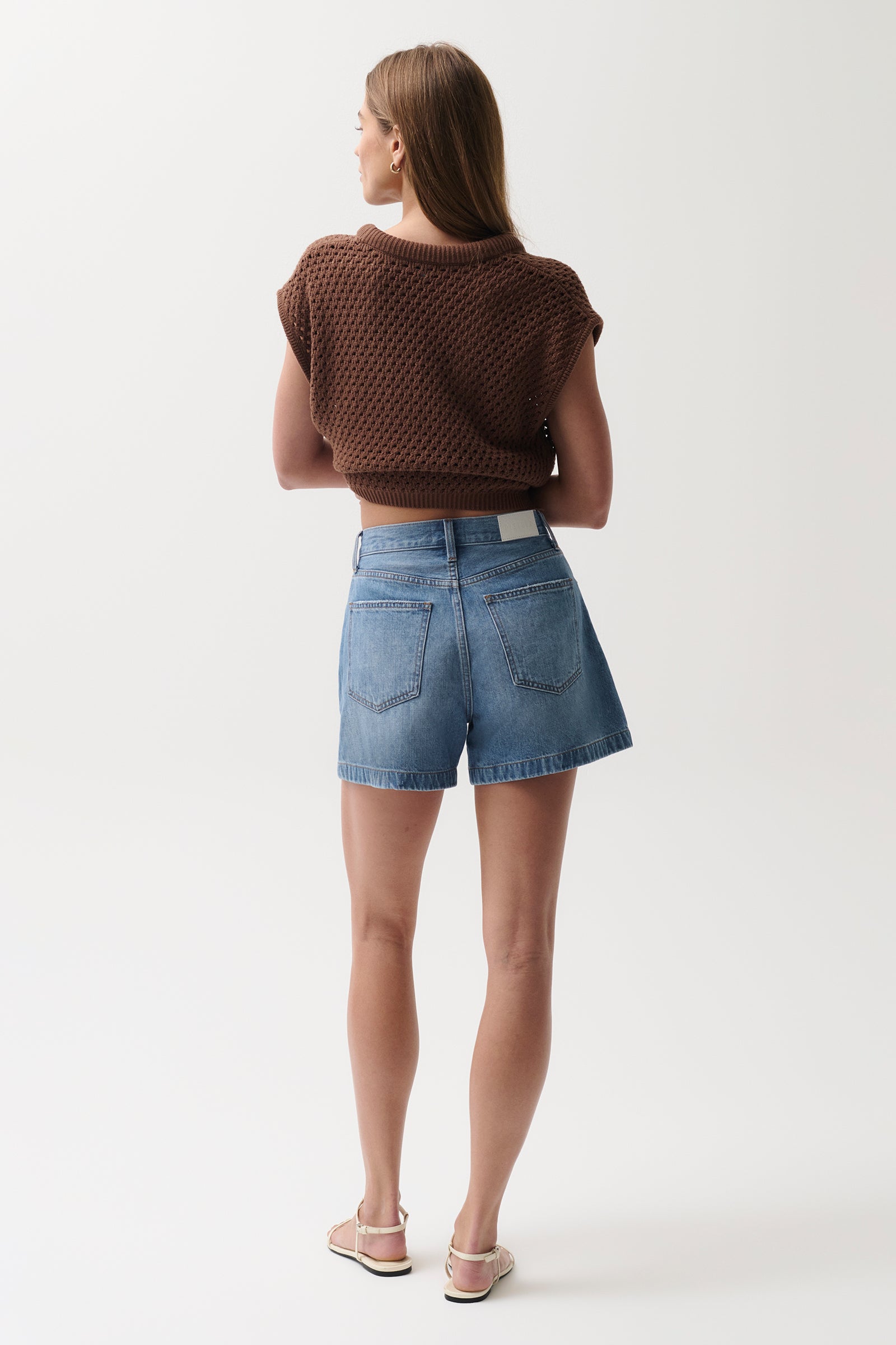Pistola Saige High Rise A-Line Short - Sail Away high rise shorts