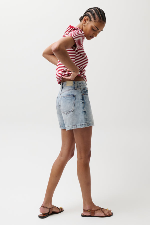 Saige High Rise Short - French Riviera