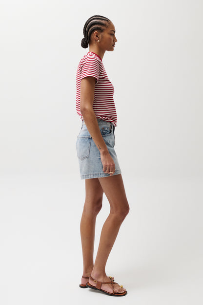 Saige High Rise Short - French Riviera