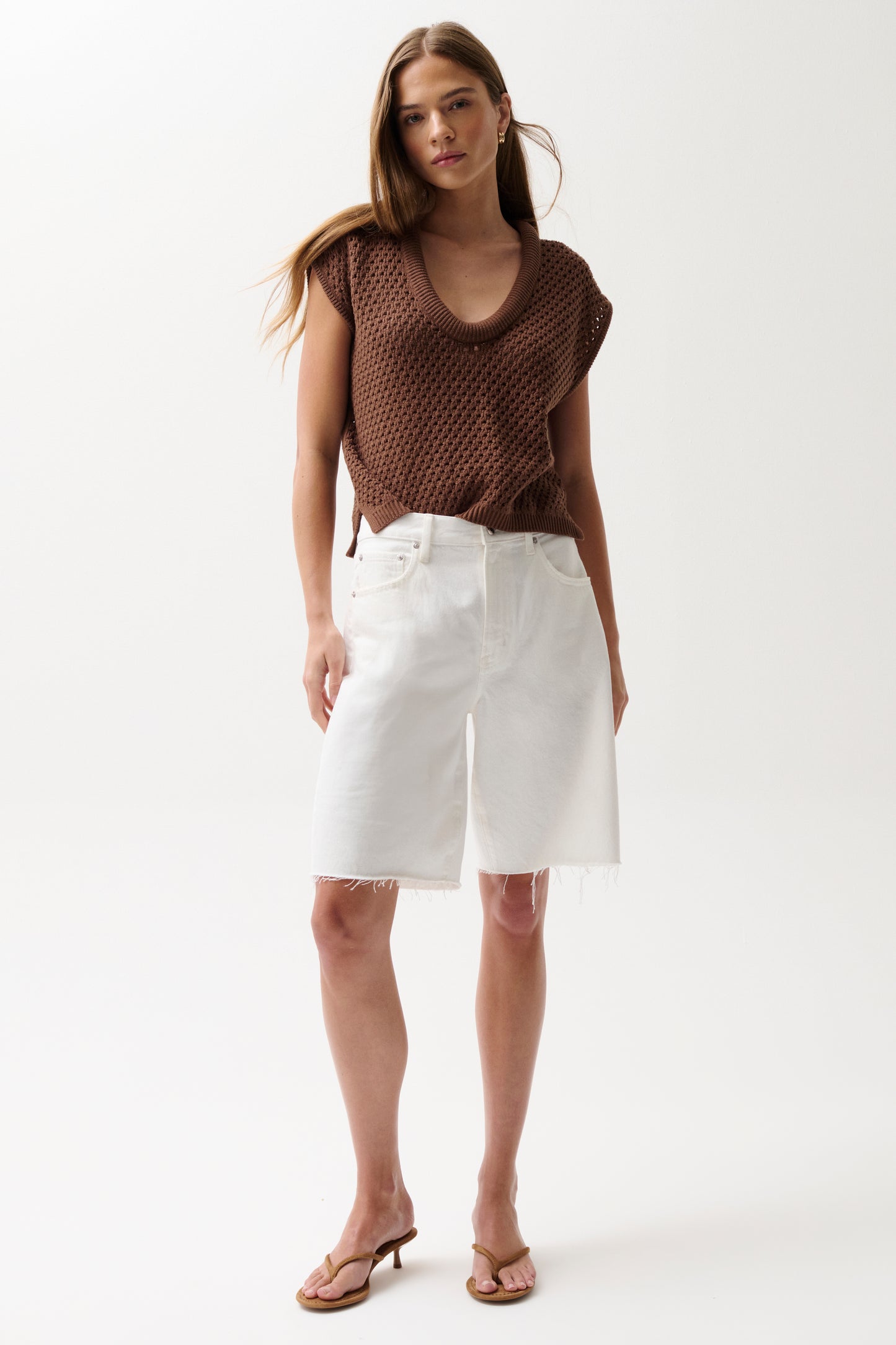 Pistola Nolan Relaxed Straight Cut Off - Paper White straight relaxed jeans