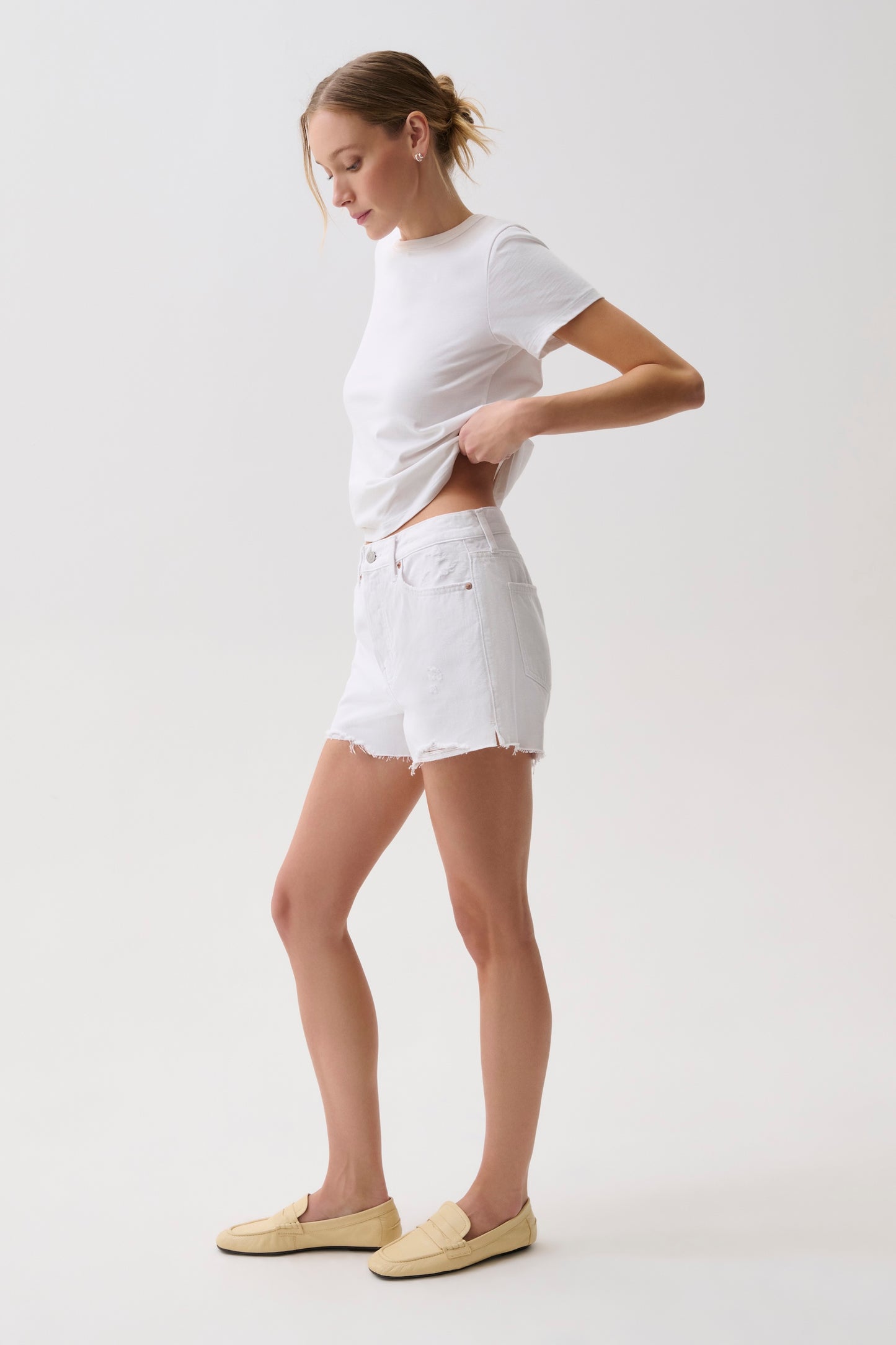 Nova High Rise Short - Luxe White Vintage