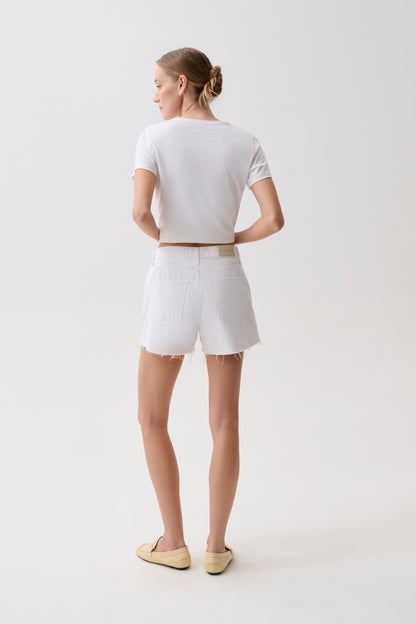 Nova High Rise Short - Luxe White Vintage