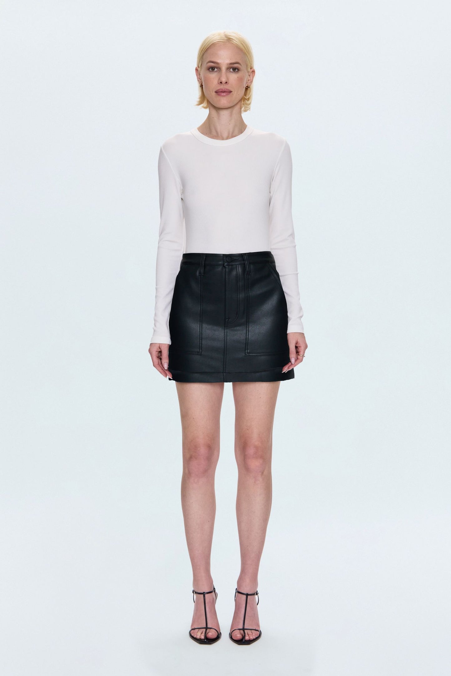 Skye Utility High Rise Mini Skirt - Slate Black