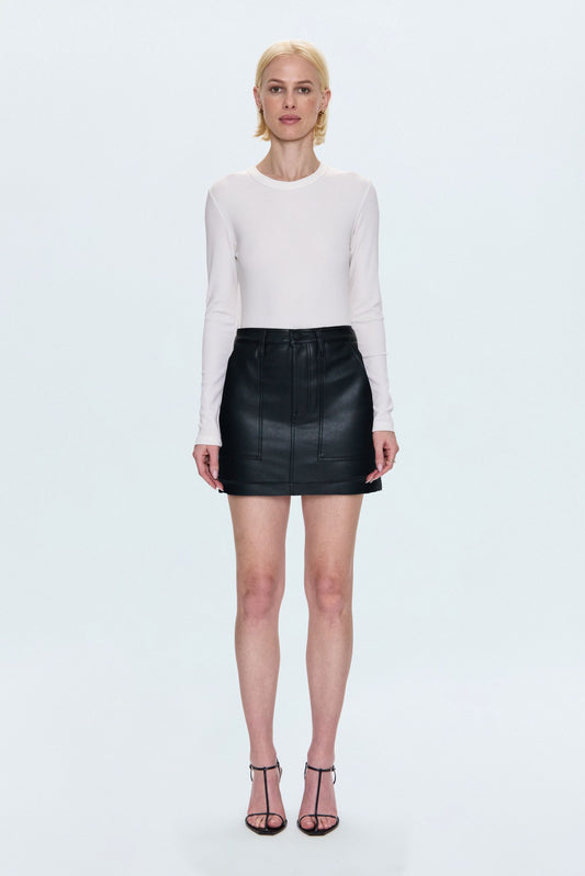Skye Utility High Rise Mini Skirt - Slate Black