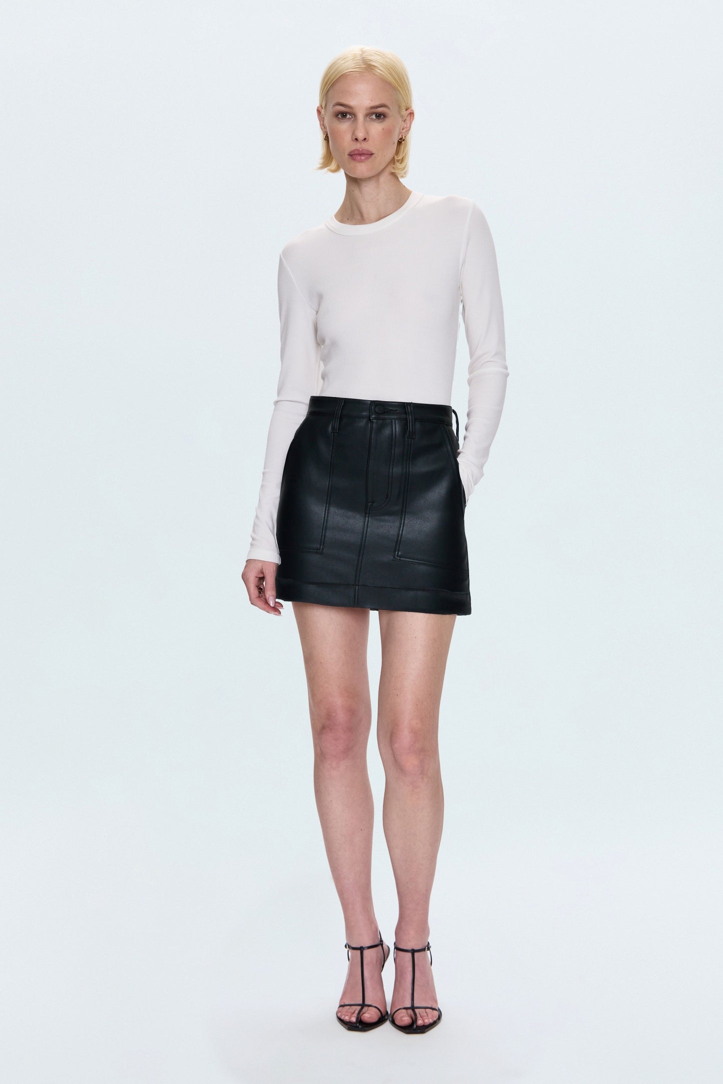 Skye Utility High Rise Mini Skirt - Slate Black