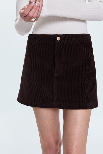 Uma High Rise Mini Skirt - Mocha