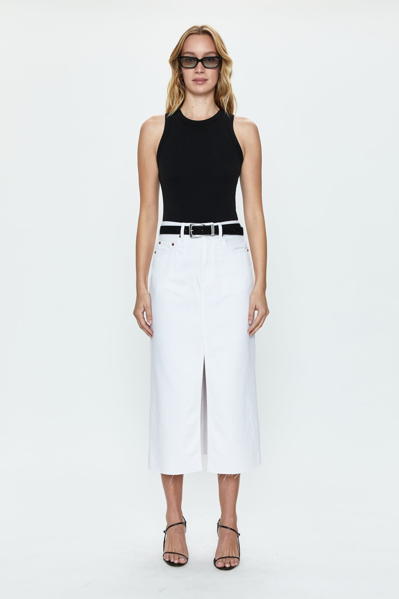 White midi skirt clearance 9mm