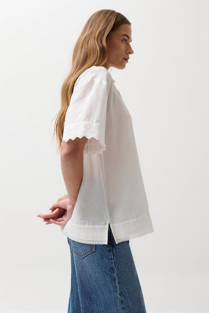 Maliah Camp Shirt - Soft White