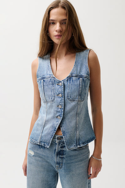 Gia Denim Vest - Hazy – Pistola Denim