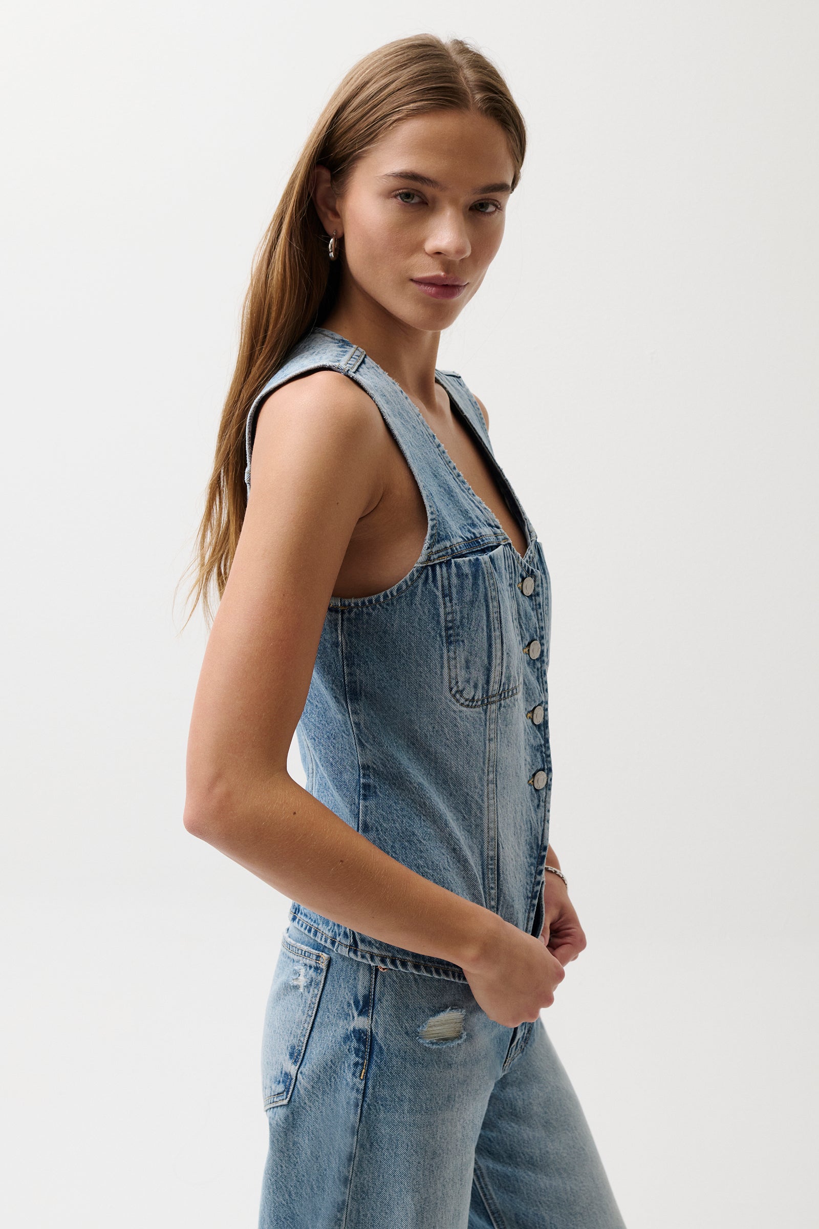 Gia Denim Vest - Hazy – Pistola Denim