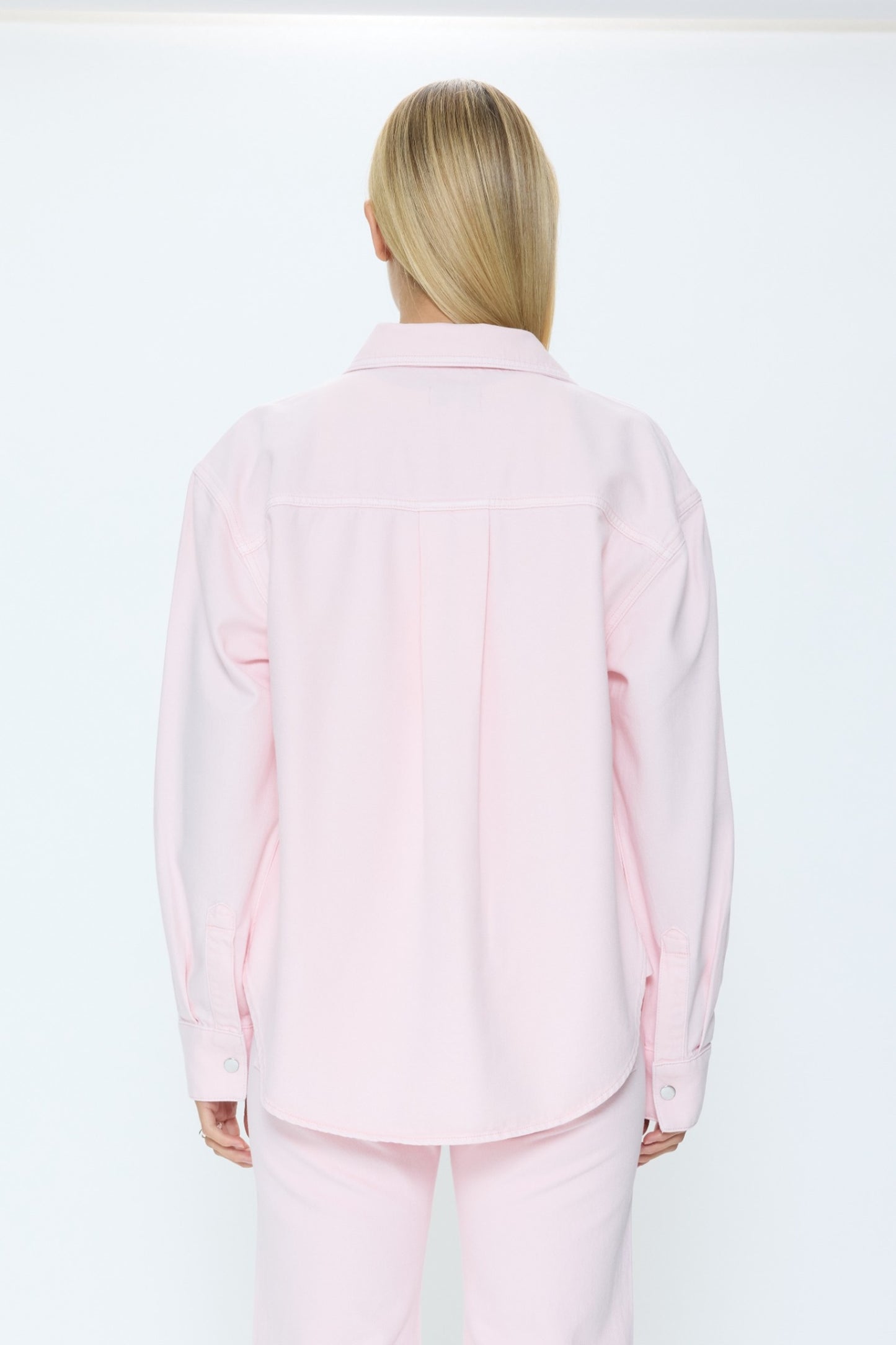Pistola Elin Fluid Denim Shacket - Blush jeans