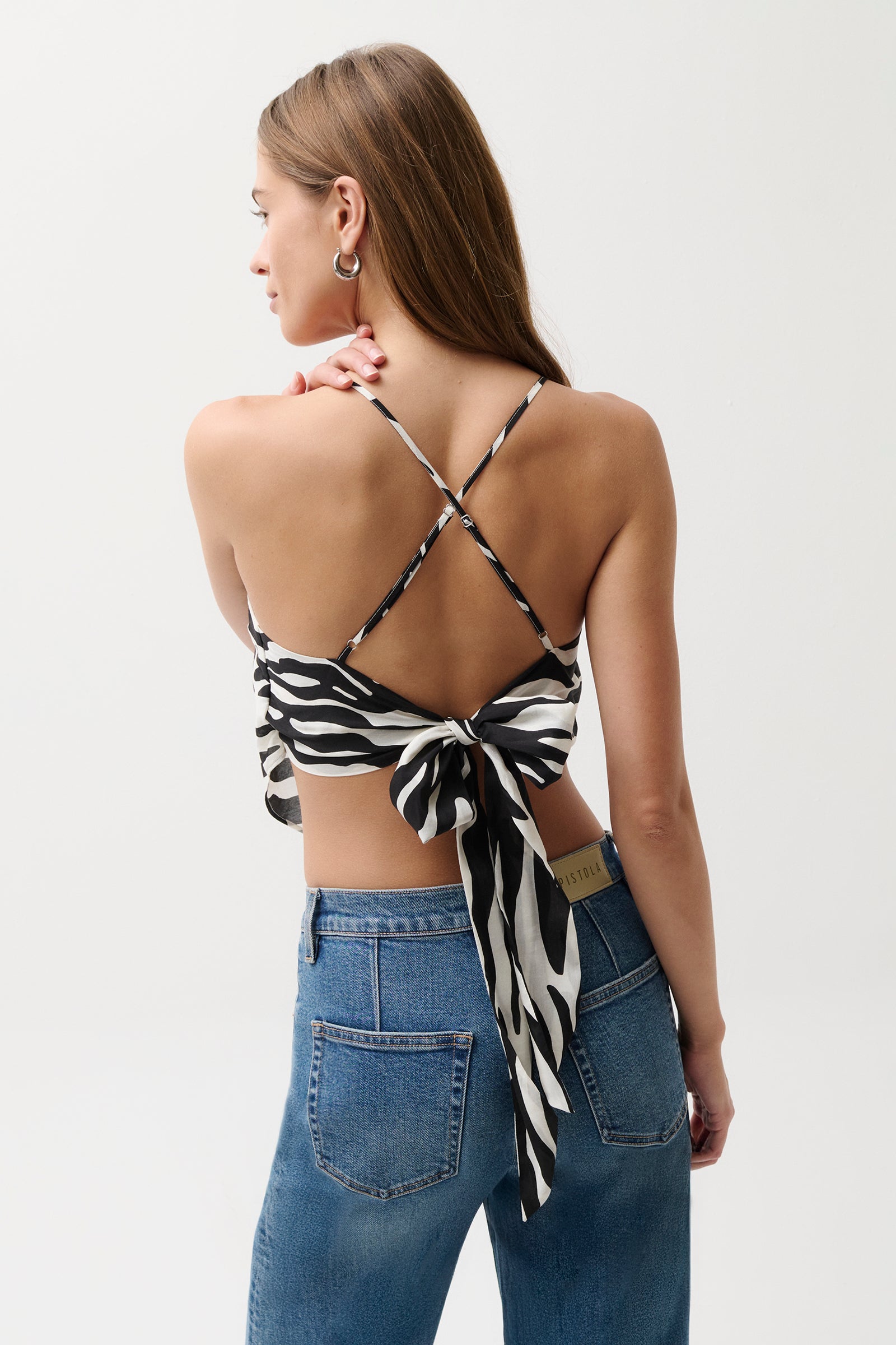 Sinclaire Scarf Top - Zebra – Pistola Denim