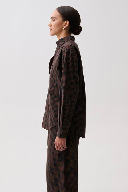 Mila Button Down Wrap Top - Hot Toddy