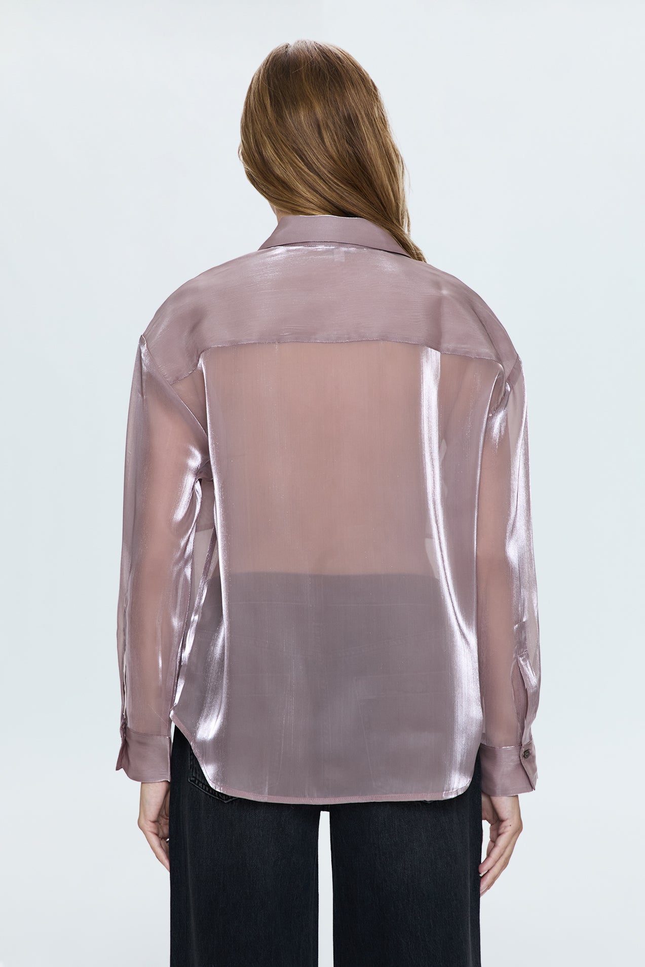 Miranda Sheer Shirt - Pink Plum