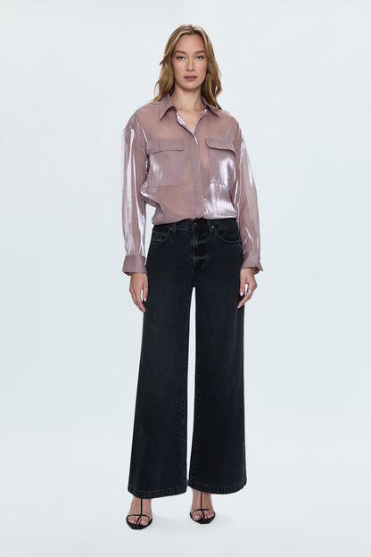 Miranda Sheer Shirt - Pink Plum
