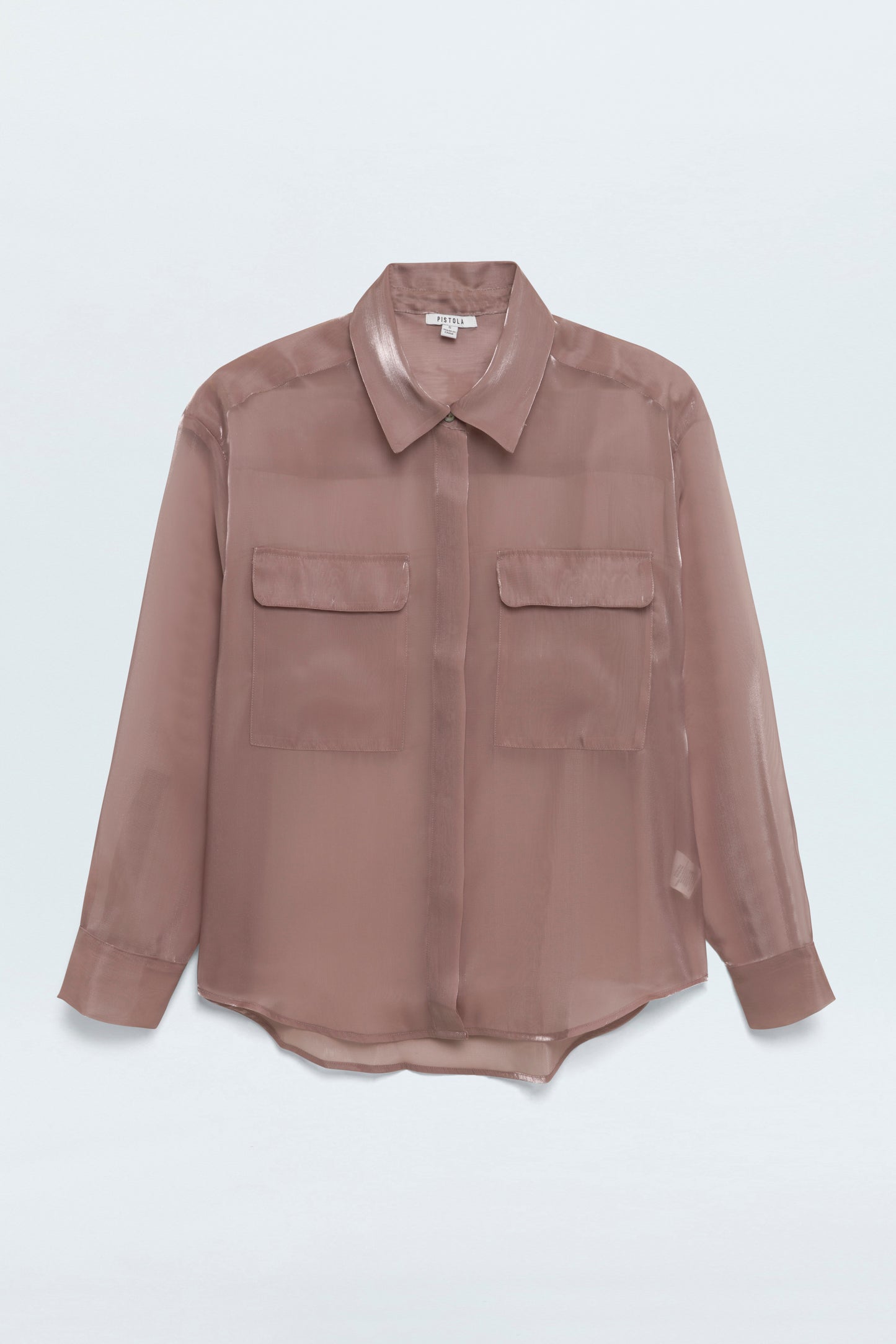 Miranda Sheer Shirt - Pink Plum