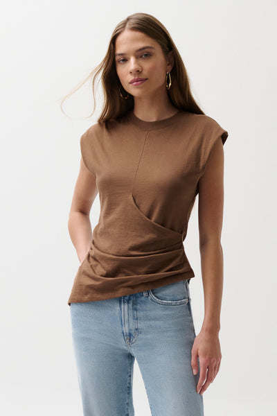 Nya Draped Tee - Java – Pistola Denim