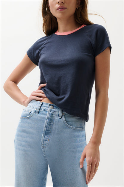 Ryn Baby Tee - Navy Ship