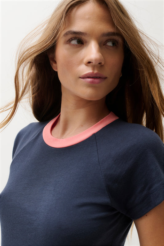 Ryn Baby Tee - Navy Ship
