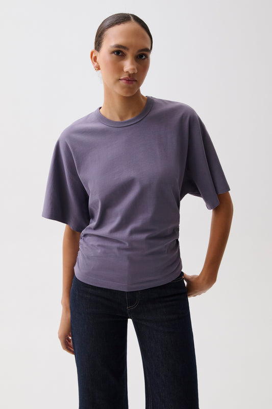 Veronica Kimono Sleeve Fitted Tee - Acai