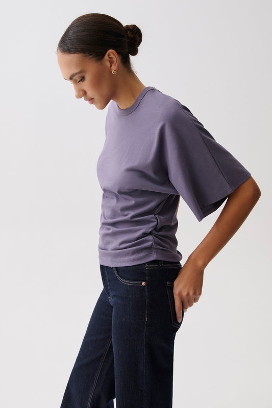 Veronica Kimono Sleeve Fitted Tee - Acai