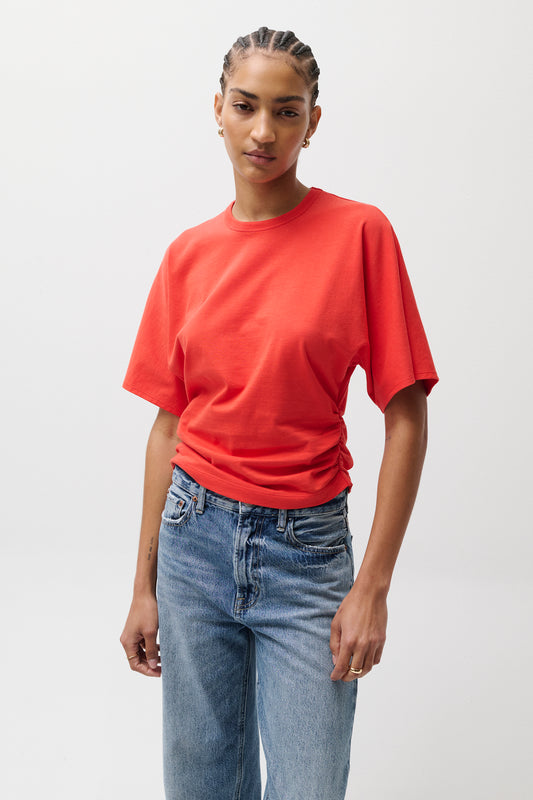 Veronica Kimono Sleeve Fitted Tee in Syrah